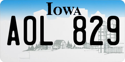 IA license plate AOL829