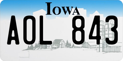 IA license plate AOL843