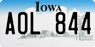 IA license plate AOL844