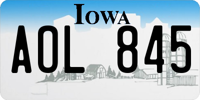 IA license plate AOL845