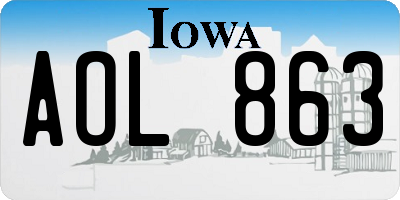 IA license plate AOL863