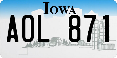 IA license plate AOL871