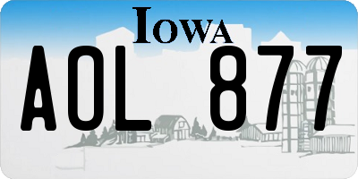 IA license plate AOL877