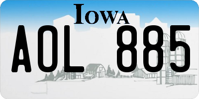 IA license plate AOL885