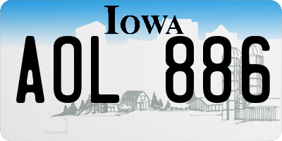 IA license plate AOL886