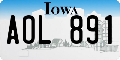 IA license plate AOL891