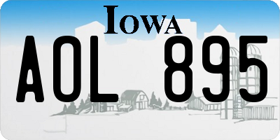 IA license plate AOL895