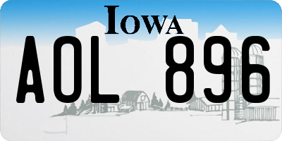 IA license plate AOL896