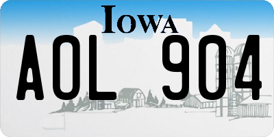 IA license plate AOL904