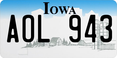 IA license plate AOL943