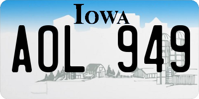 IA license plate AOL949