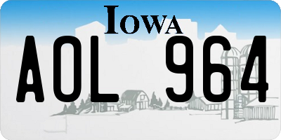 IA license plate AOL964