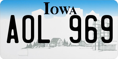 IA license plate AOL969