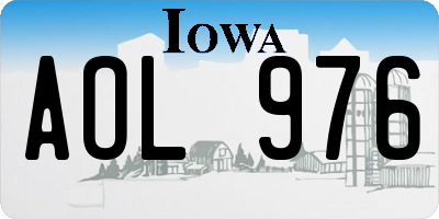 IA license plate AOL976
