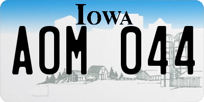 IA license plate AOM044