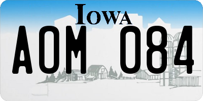 IA license plate AOM084
