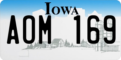 IA license plate AOM169