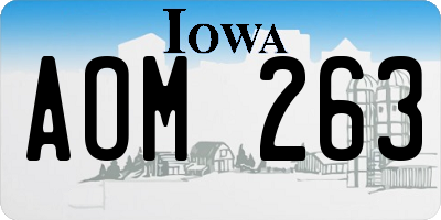 IA license plate AOM263
