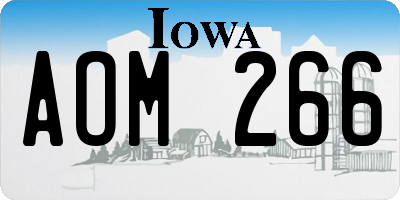 IA license plate AOM266