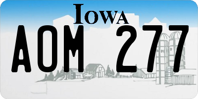 IA license plate AOM277