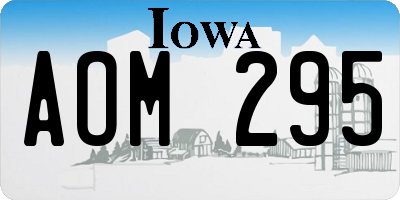IA license plate AOM295