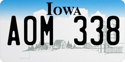 IA license plate AOM338