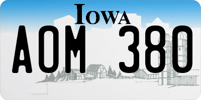 IA license plate AOM380