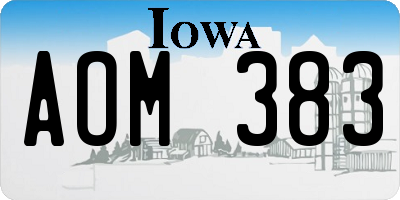 IA license plate AOM383