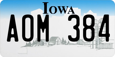 IA license plate AOM384