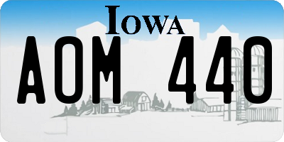 IA license plate AOM440