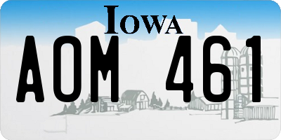 IA license plate AOM461
