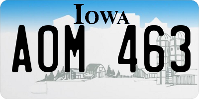 IA license plate AOM463