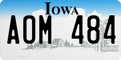 IA license plate AOM484