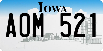 IA license plate AOM521