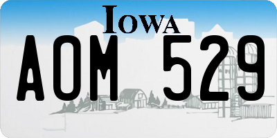 IA license plate AOM529