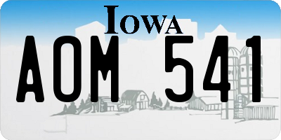IA license plate AOM541