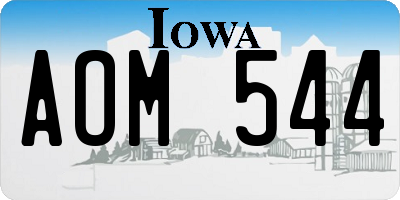 IA license plate AOM544