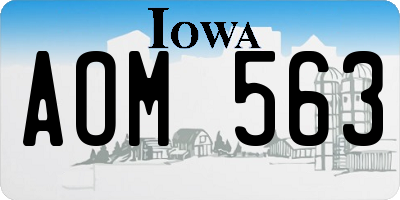 IA license plate AOM563