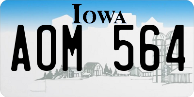 IA license plate AOM564