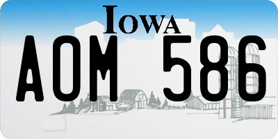 IA license plate AOM586