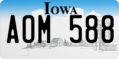 IA license plate AOM588