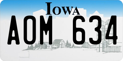 IA license plate AOM634