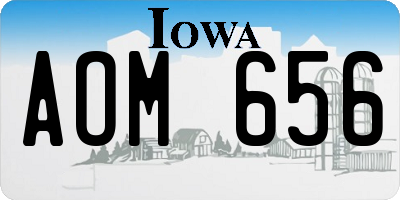 IA license plate AOM656