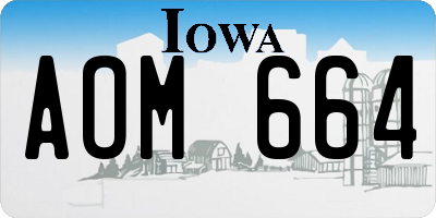 IA license plate AOM664