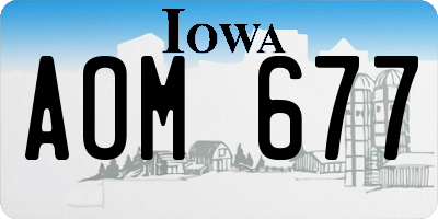 IA license plate AOM677