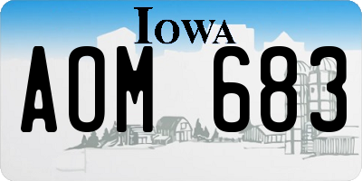 IA license plate AOM683