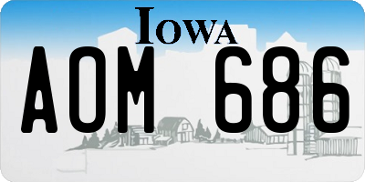 IA license plate AOM686