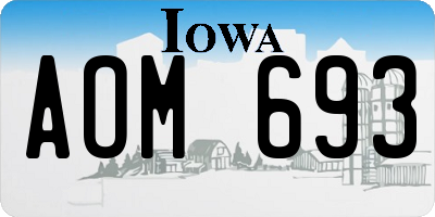 IA license plate AOM693