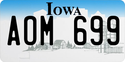 IA license plate AOM699