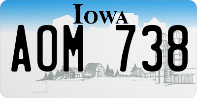 IA license plate AOM738